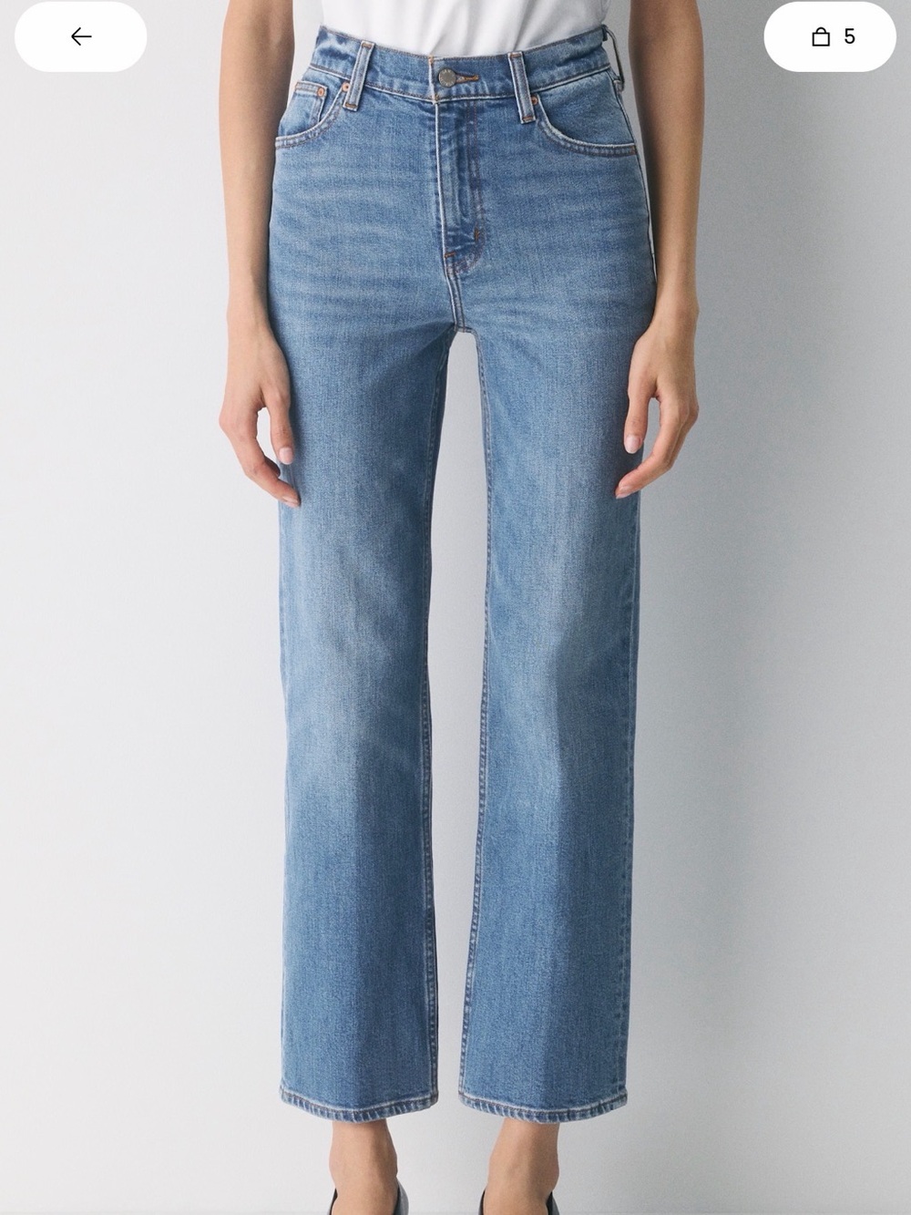Aritzia Denim Forum Arlo High-Rise Straight Jeans NWT